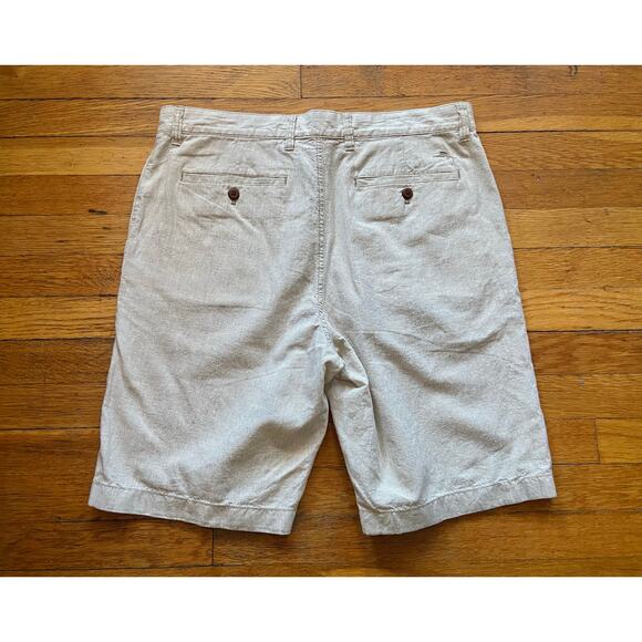 TOMMY BAHAMA Beige Pinstripe Linen/Cotton Shorts sz 35 - Picture 6 of 11